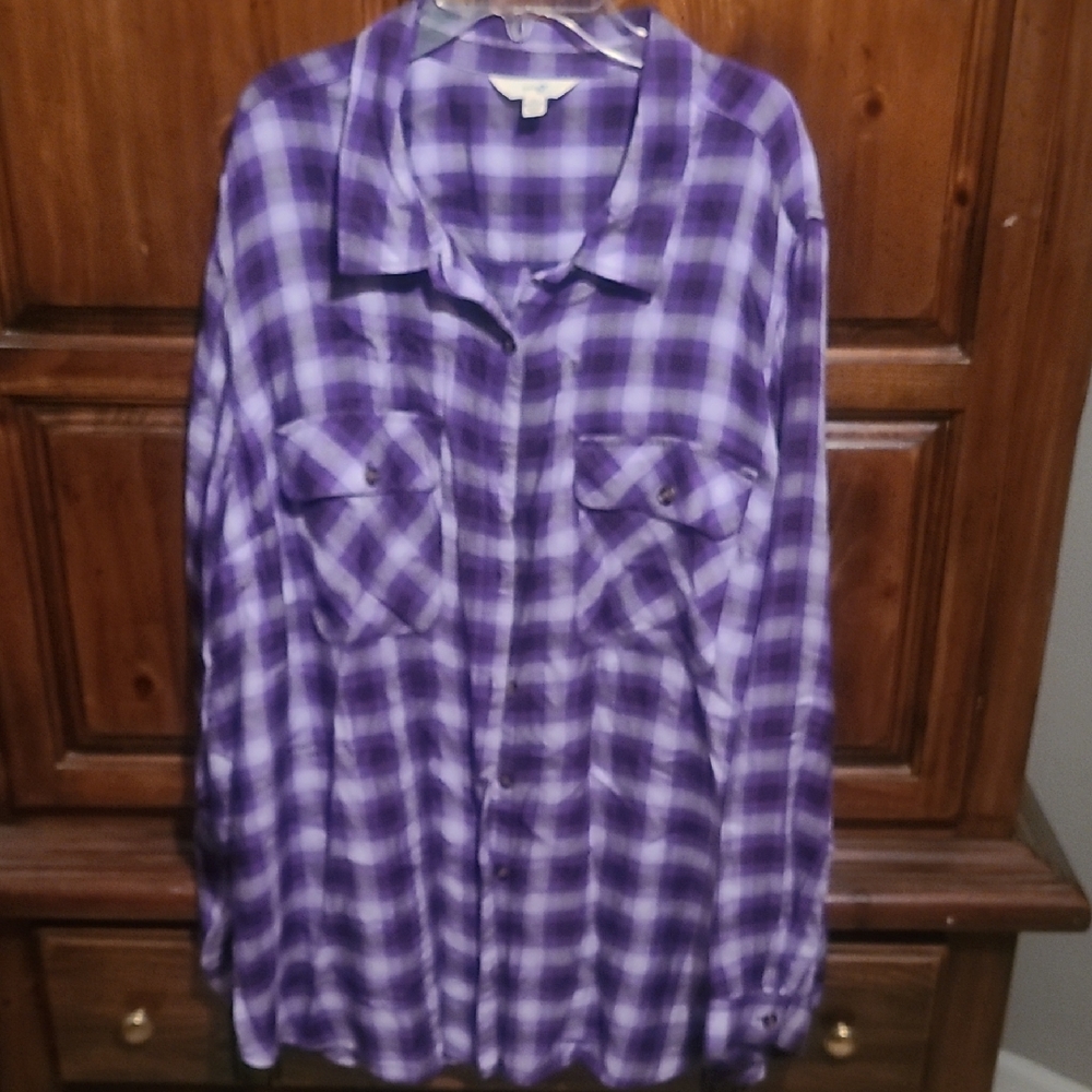 Terra & Sky Purple Checkered Shirt